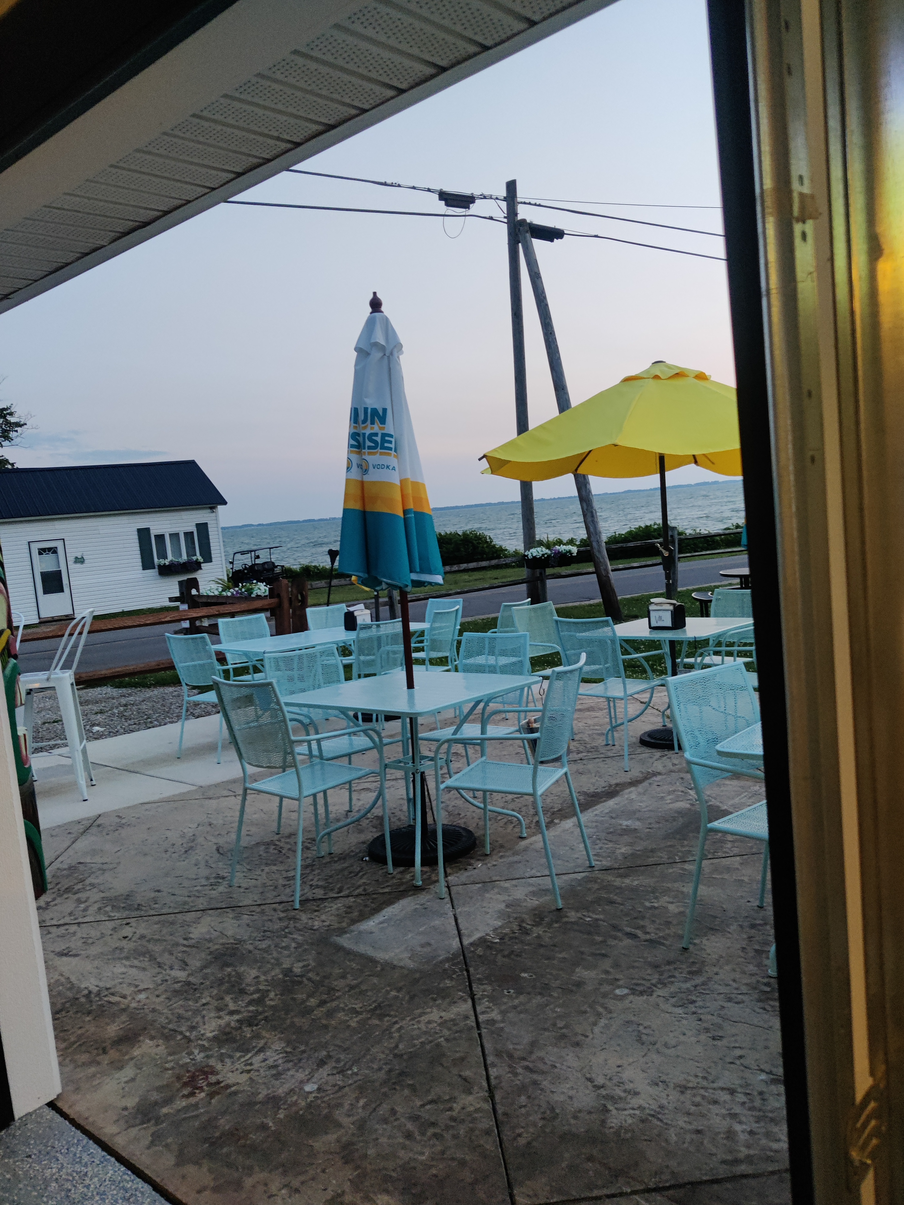 View of Lake Erie from The Villa's bar.